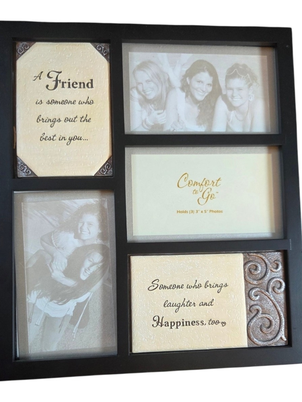 Comfort To Go Black Multi Frame Friendship Frame 11" X 10"